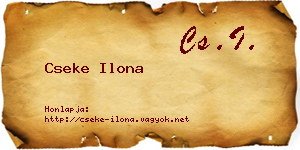 Cseke Ilona névjegykártya
