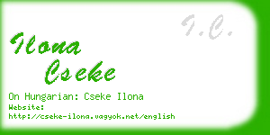 ilona cseke business card